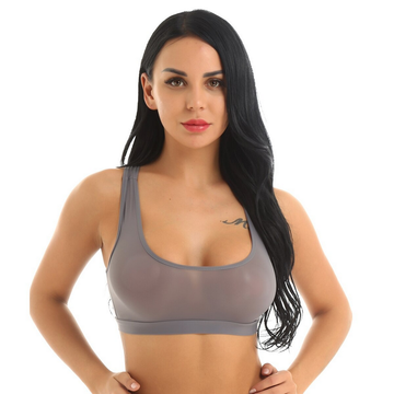 Women's Ultra-Thin Sexy Tank Top / Sleeveless Scoop Neck Racerback Slim Crop Top - EVE's SECRETS
